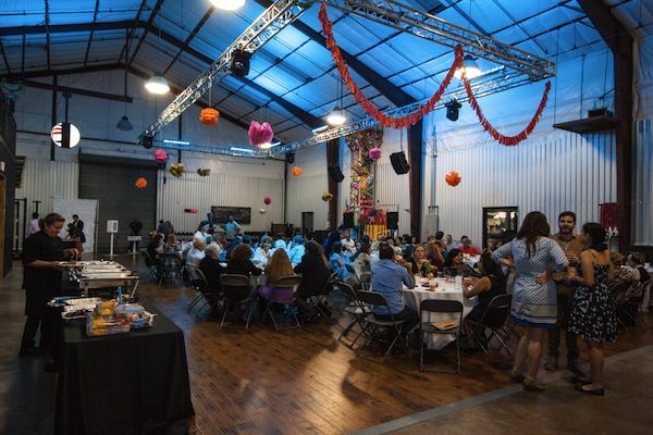decorated wedding venue