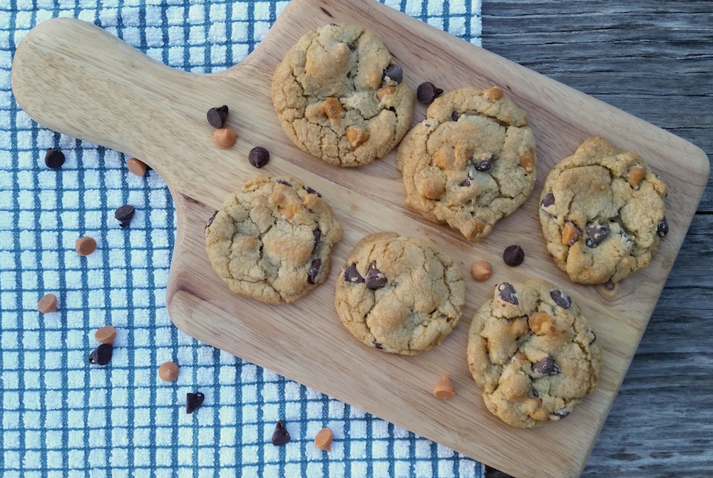 Fearless Captivations Salted Caramel Chocolate and Butterscotch Chip Cookies
